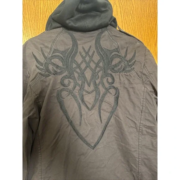 Roar Corduroy Blazer Jacket Men Medium Fray Distressed Detailed Lining Drk Brown